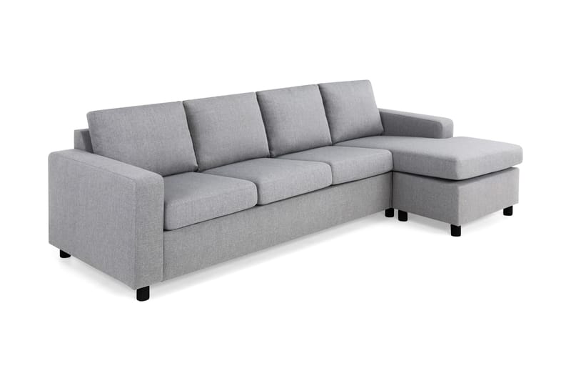Crazy 4-sits Vändbar L-formad Divansoffa i Tyg - Grå - Möbler - Soffa - Divansoffa & schäslongsoffa - 4 sits soffa med divan