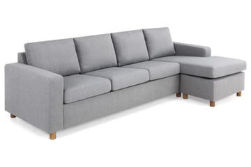 Crazy 4-sits Vändbar L-formad Divansoffa i Tyg - Grå - Möbler - Soffa - Divansoffa & schäslongsoffa - 4 sits soffa med divan