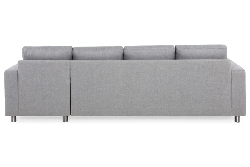 Crazy 4-sits Vändbar L-formad Divansoffa i Tyg - Grå - Möbler - Soffa - Divansoffa & schäslongsoffa - 4 sits soffa med divan