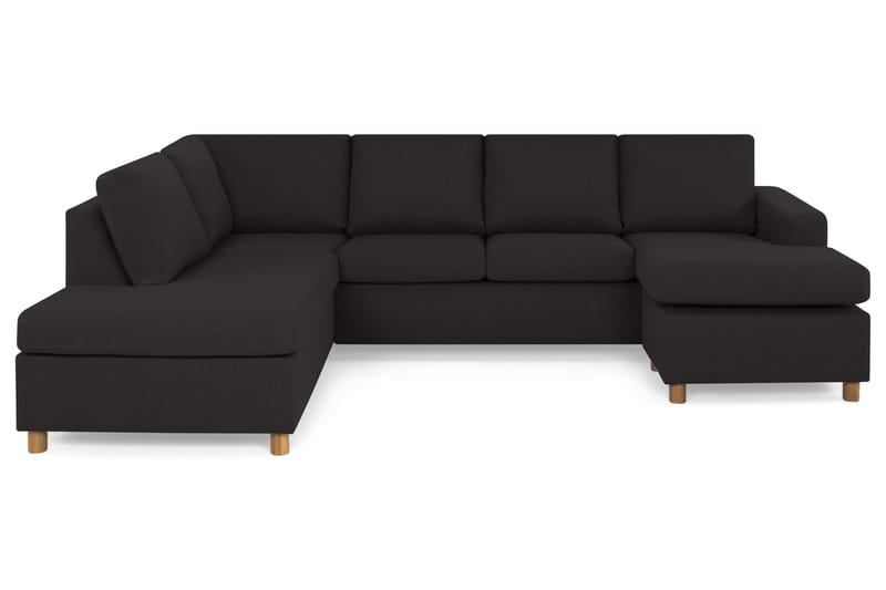 Crazy 4-sits Vänstervänd U-formad Large Soffa med Divan och Schäslong i Tyg - Antracit - Möbler - Soffa - Divansoffa & schäslongsoffa - 4 sits soffa med divan