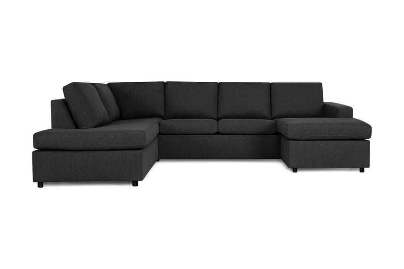 Crazy 4-sits Vänstervänd U-formad Large Soffa med Divan och Schäslong i Tyg - Antracit - Möbler - Soffa - Divansoffa & schäslongsoffa - 4 sits soffa med divan