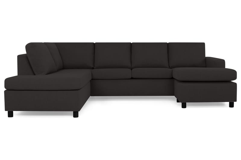 Crazy 4-sits Vänstervänd U-formad Large Soffa med Divan och Schäslong i Tyg - Antracit - Möbler - Soffa - Divansoffa & schäslongsoffa - 4 sits soffa med divan