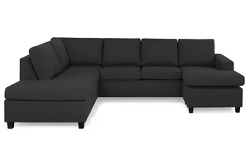 Crazy 4-sits Vänstervänd U-formad Large Soffa med Divan och Schäslong i Tyg - Antracit - Möbler - Soffa - Divansoffa & schäslongsoffa - 4 sits soffa med divan