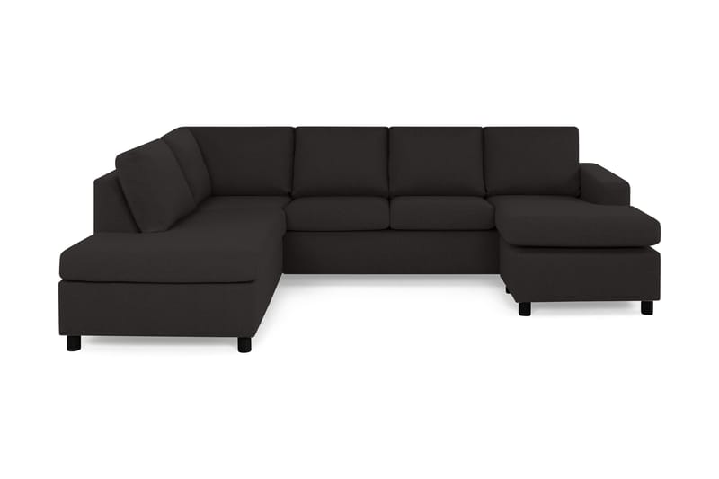 Crazy 4-sits Vänstervänd U-formad Large Soffa med Divan och Schäslong i Tyg - Antracit - Möbler - Soffa - Divansoffa & schäslongsoffa - 4 sits soffa med divan