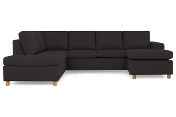 Crazy 4-sits Vänstervänd U-formad Large Soffa med Divan och Schäslong i Tyg - Antracit - Möbler - Soffa - Divansoffa & schäslongsoffa - 4 sits soffa med divan