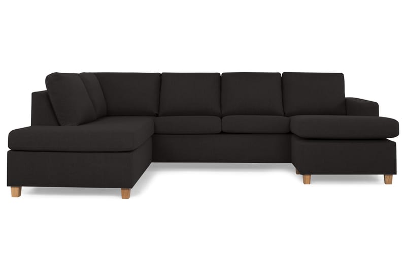 Crazy 4-sits Vänstervänd U-formad Large Soffa med Divan och Schäslong i Tyg - Antracit - Möbler - Soffa - Divansoffa & schäslongsoffa - 4 sits soffa med divan