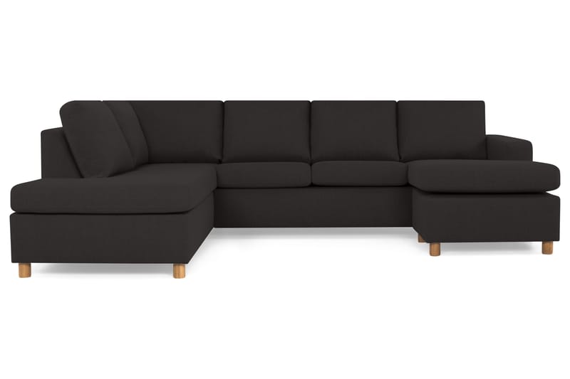 Crazy 4-sits Vänstervänd U-formad Large Soffa med Divan och Schäslong i Tyg - Antracit - Möbler - Soffa - Divansoffa & schäslongsoffa - 4 sits soffa med divan