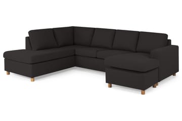 Crazy 4-sits Vänstervänd U-formad Large Soffa med Divan och Schäslong i Tyg - Antracit - Möbler - Soffa - Divansoffa & schäslongsoffa - 4 sits soffa med divan