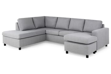Crazy 4-sits Vänstervänd U-formad Large Soffa med Divan och Schäslong i Tyg - Grå - Möbler - Soffa - Divansoffa & schäslongsoffa - 4 sits soffa med divan