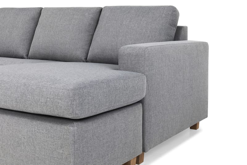 Crazy 4-sits Vänstervänd U-formad Large Soffa med Divan och Schäslong i Tyg - Grå - Möbler - Soffa - Divansoffa & schäslongsoffa - 4 sits soffa med divan