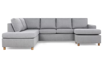 Crazy 4-sits Vänstervänd U-formad Large Soffa med Divan och Schäslong i Tyg - Grå - Möbler - Soffa - Divansoffa & schäslongsoffa - 4 sits soffa med divan