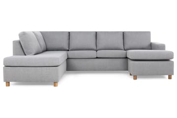 Crazy 4-sits Vänstervänd U-formad Large Soffa med Divan och Schäslong i Tyg - Grå - Möbler - Soffa - Divansoffa & schäslongsoffa - 4 sits soffa med divan