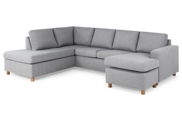 Crazy 4-sits Vänstervänd U-formad Large Soffa med Divan och Schäslong i Tyg - Grå - Möbler - Soffa - Divansoffa & schäslongsoffa - 4 sits soffa med divan