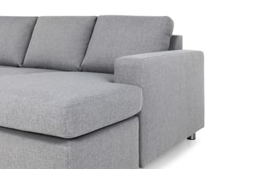 Crazy 4-sits Vänstervänd U-formad Large Soffa med Divan och Schäslong i Tyg - Grå - Möbler - Soffa - Divansoffa & schäslongsoffa - 4 sits soffa med divan