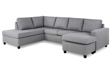 Crazy 4-sits Vänstervänd U-formad Large Soffa med Divan och Schäslong i Tyg - Grå - Möbler - Soffa - Divansoffa & schäslongsoffa - 4 sits soffa med divan