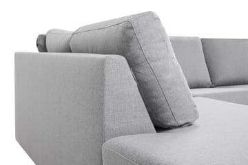 Crazy 4-sits Vänstervänd U-formad Large Soffa med Divan och Schäslong i Tyg - Grå - Möbler - Soffa - Divansoffa & schäslongsoffa - 4 sits soffa med divan