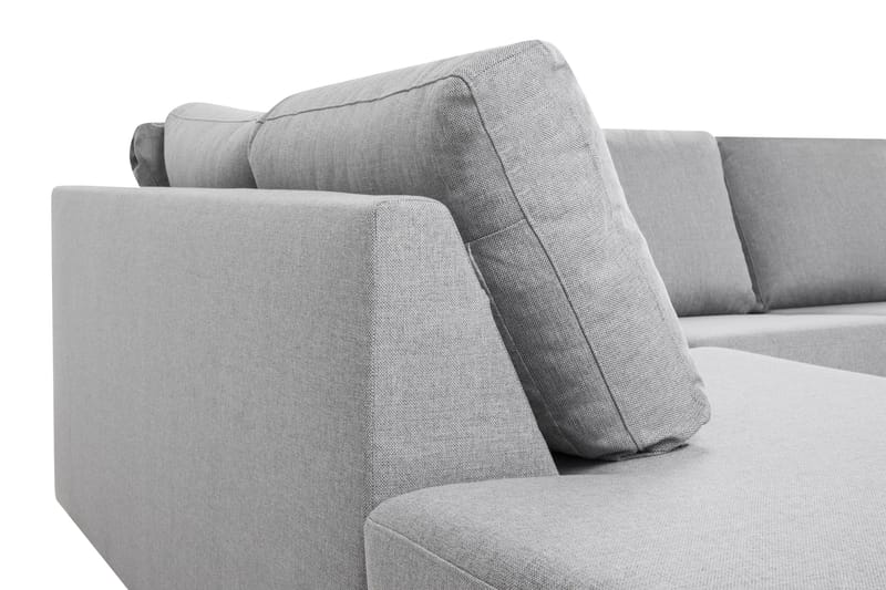 Crazy 4-sits Vänstervänd U-formad Large Soffa med Divan och Schäslong i Tyg - Grå - Möbler - Soffa - Divansoffa & schäslongsoffa - 4 sits soffa med divan