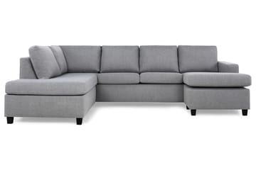 Crazy 4-sits Vänstervänd U-formad Large Soffa med Divan och Schäslong i Tyg - Grå - Möbler - Soffa - Divansoffa & schäslongsoffa - 4 sits soffa med divan