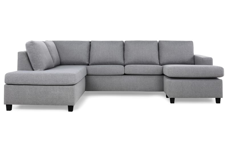 Crazy 4-sits Vänstervänd U-formad Large Soffa med Divan och Schäslong i Tyg - Grå - Möbler - Soffa - Divansoffa & schäslongsoffa - 4 sits soffa med divan