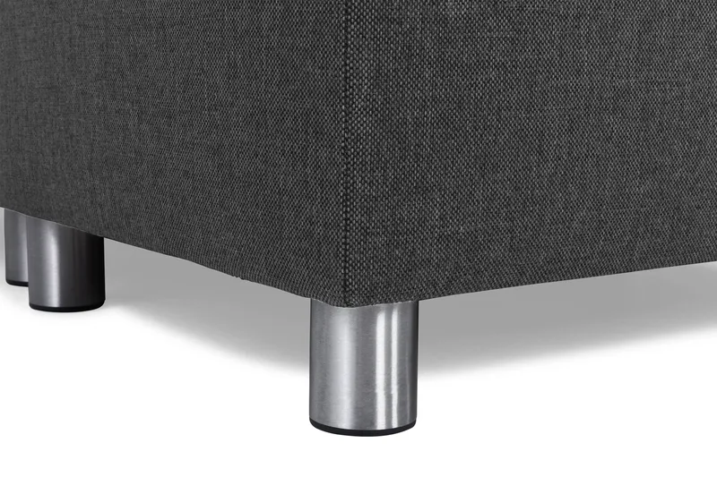 Crazy 5-sits Högervänd L-formad Schäslongsoffa i Tyg - Antracit - Möbler - Soffa - Divansoffa & schäslongsoffa - 4 sits soffa med divan