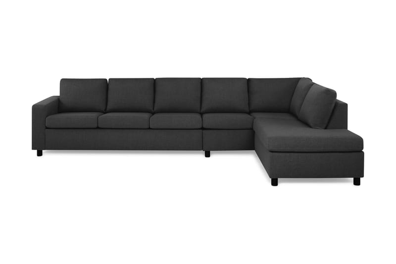 Crazy 5-sits Högervänd L-formad Schäslongsoffa i Tyg - Antracit - Möbler - Soffa - Divansoffa & schäslongsoffa - 4 sits soffa med divan