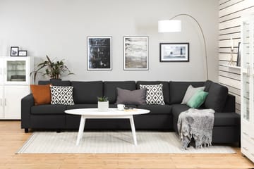 Crazy 5-sits Högervänd L-formad Schäslongsoffa i Tyg - Antracit - Möbler - Soffa - Divansoffa & schäslongsoffa - 4 sits soffa med divan