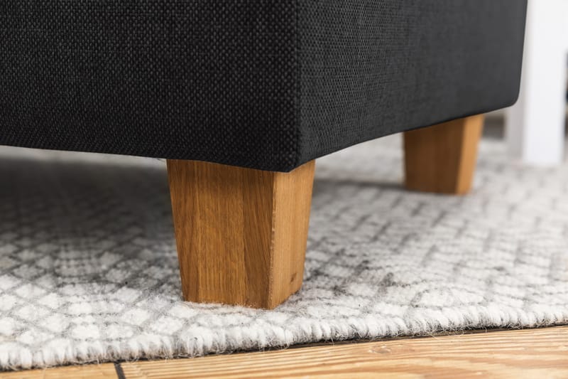 Crazy 5-sits Högervänd L-formad Schäslongsoffa i Tyg - Antracit - Möbler - Soffa - Divansoffa & schäslongsoffa - 4 sits soffa med divan