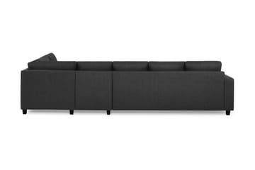 Crazy 5-sits Högervänd L-formad Schäslongsoffa i Tyg - Antracit - Möbler - Soffa - Divansoffa & schäslongsoffa - 4 sits soffa med divan