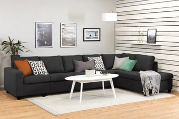 Crazy 5-sits Högervänd L-formad Schäslongsoffa i Tyg - Antracit - Möbler - Soffa - Divansoffa & schäslongsoffa - 4 sits soffa med divan