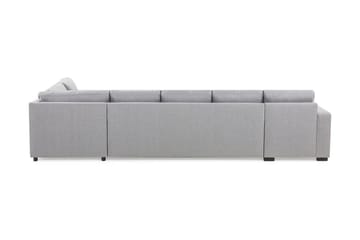 Crazy 5-sits Högervänd L-formad Schäslongsoffa i Tyg - Grå - Möbler - Soffa - Divansoffa & schäslongsoffa - 4 sits soffa med divan