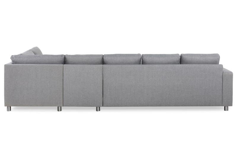 Crazy 5-sits Högervänd L-formad Schäslongsoffa i Tyg - Grå - Möbler - Soffa - Divansoffa & schäslongsoffa - 4 sits soffa med divan