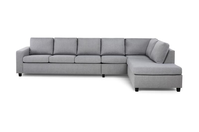 Crazy 5-sits Högervänd L-formad Schäslongsoffa i Tyg - Grå - Möbler - Soffa - Divansoffa & schäslongsoffa - 4 sits soffa med divan