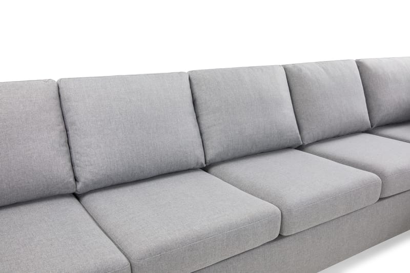 Crazy 5-sits Högervänd L-formad Schäslongsoffa i Tyg - Grå - Möbler - Soffa - Divansoffa & schäslongsoffa - 4 sits soffa med divan