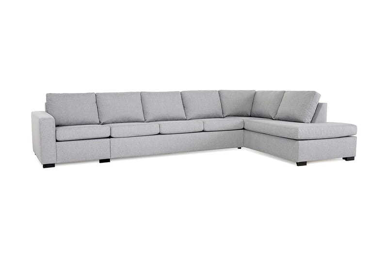 Crazy 5-sits Högervänd L-formad Schäslongsoffa i Tyg - Grå - Möbler - Soffa - Divansoffa & schäslongsoffa - 4 sits soffa med divan