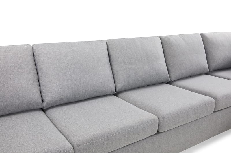 Crazy 5-sits Högervänd L-formad Schäslongsoffa i Tyg - Grå - Möbler - Soffa - Divansoffa & schäslongsoffa - 4 sits soffa med divan