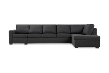 Crazy 5-sits Högervänd L-formad Schäslongsoffa i Tyg - Mörkgrå - Möbler - Soffa - Divansoffa & schäslongsoffa - 4 sits soffa med divan