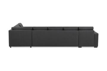 Crazy 5-sits Högervänd L-formad Schäslongsoffa i Tyg - Mörkgrå - Möbler - Soffa - Divansoffa & schäslongsoffa - 4 sits soffa med divan