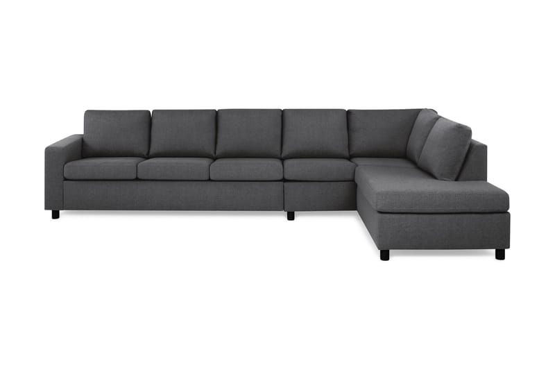 Crazy 5-sits Högervänd L-formad Schäslongsoffa i Tyg - Mörkgrå - Möbler - Soffa - Divansoffa & schäslongsoffa - 4 sits soffa med divan