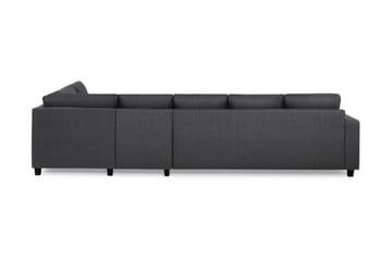 Crazy 5-sits Högervänd L-formad Schäslongsoffa i Tyg - Mörkgrå - Möbler - Soffa - Divansoffa & schäslongsoffa - 4 sits soffa med divan