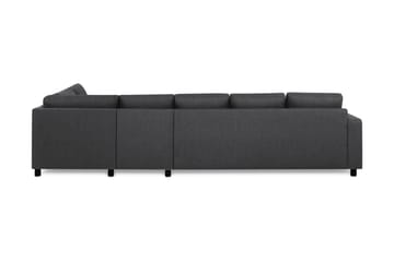Crazy 5-sits Högervänd L-formad Schäslongsoffa i Tyg - Mörkgrå - Möbler - Soffa - Divansoffa & schäslongsoffa - 4 sits soffa med divan