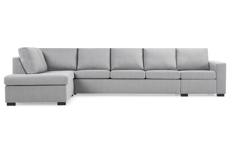 Crazy 5-sits Vänstervänd L-formad Schäslongsoffa i Tyg - Grå - Möbler - Soffa - Divansoffa & schäslongsoffa - 4 sits soffa med divan