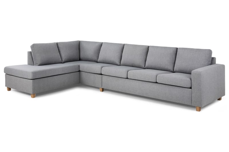 Crazy 5-sits Vänstervänd L-formad Schäslongsoffa i Tyg - Grå - Möbler - Soffa - Divansoffa & schäslongsoffa - 4 sits soffa med divan