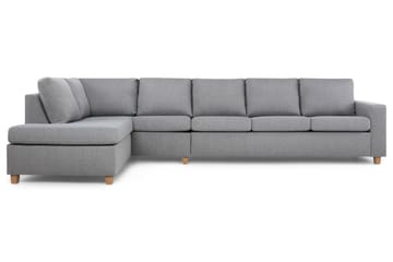 Crazy 5-sits Vänstervänd L-formad Schäslongsoffa i Tyg - Grå - Möbler - Soffa - Divansoffa & schäslongsoffa - 4 sits soffa med divan