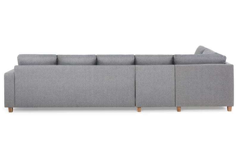 Crazy 5-sits Vänstervänd L-formad Schäslongsoffa i Tyg - Grå - Möbler - Soffa - Divansoffa & schäslongsoffa - 4 sits soffa med divan