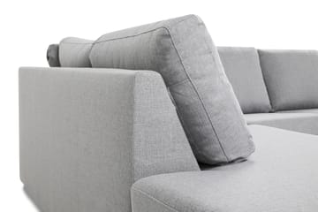 Crazy 5-sits Vänstervänd L-formad Schäslongsoffa i Tyg - Grå - Möbler - Soffa - Divansoffa & schäslongsoffa - 4 sits soffa med divan