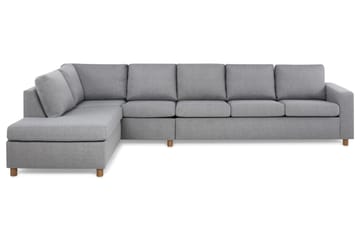 Crazy 5-sits Vänstervänd L-formad Schäslongsoffa i Tyg - Grå - Möbler - Soffa - Divansoffa & schäslongsoffa - 4 sits soffa med divan