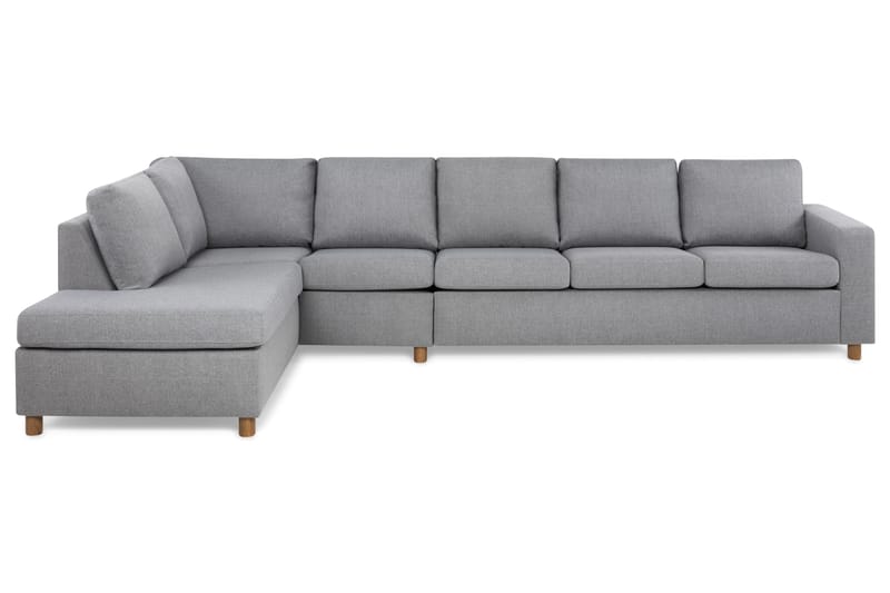 Crazy 5-sits Vänstervänd L-formad Schäslongsoffa i Tyg - Grå - Möbler - Soffa - Divansoffa & schäslongsoffa - 4 sits soffa med divan