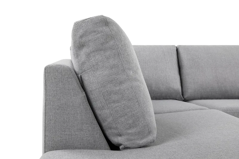 Crazy 5-sits Vänstervänd L-formad Schäslongsoffa i Tyg - Grå - Möbler - Soffa - Divansoffa & schäslongsoffa - 4 sits soffa med divan