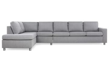 Crazy 5-sits Vänstervänd L-formad Schäslongsoffa i Tyg - Grå - Möbler - Soffa - Divansoffa & schäslongsoffa - 4 sits soffa med divan