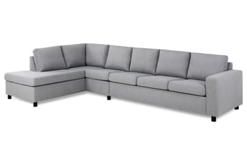 Crazy 5-sits Vänstervänd L-formad Schäslongsoffa i Tyg - Grå - Möbler - Soffa - Divansoffa & schäslongsoffa - 4 sits soffa med divan